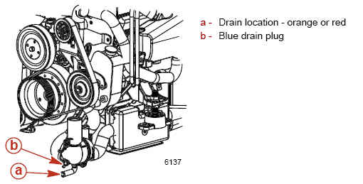 Single Point Manual Drain System - Mercruiser 4.3L Marine Engine