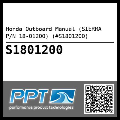 Honda Outboard Manual (SIERRA P/N 18-01200) (#S1801200)