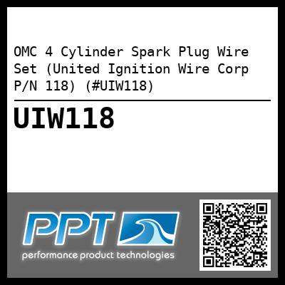 OMC 4 Cylinder Spark Plug Wire Set (United Ignition Wire Corp P/N 118) (#UIW118)