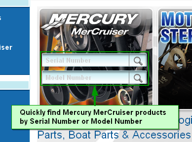 Homepage Mercury Mercuriser Quick Find by Serial or Model Number Search Box