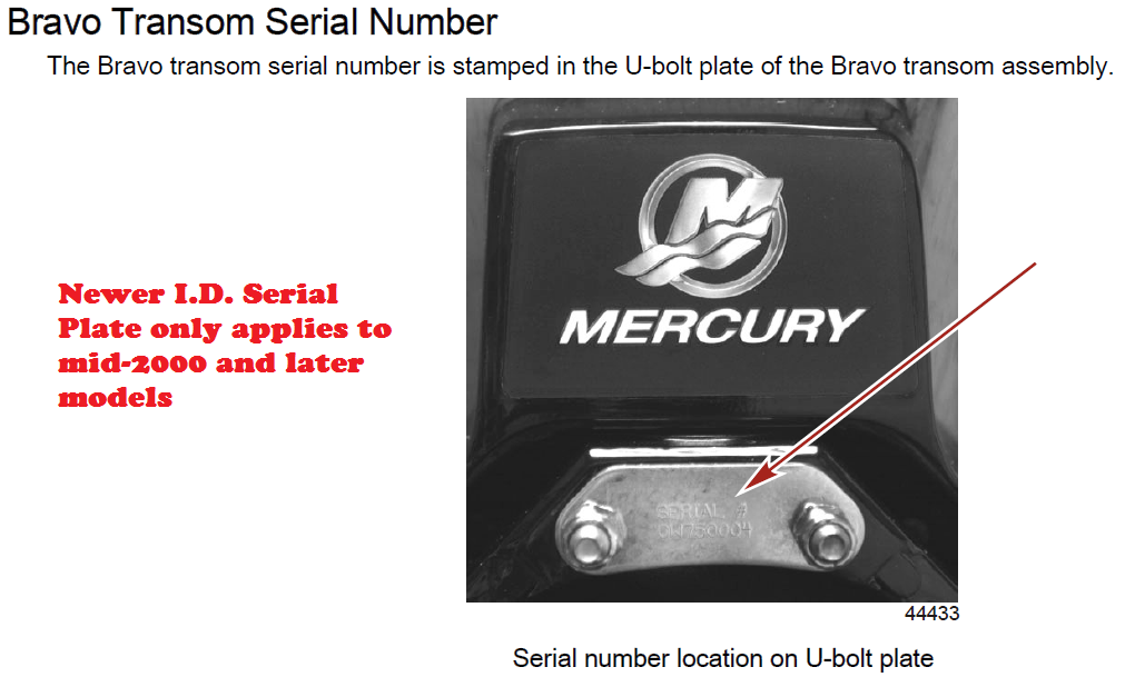 Mercruiser Engine Serial Number Chart