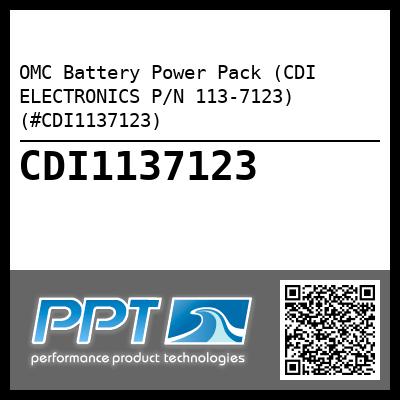 OMC Battery Power Pack (CDI ELECTRONICS P/N 113-7123) (#CDI1137123)