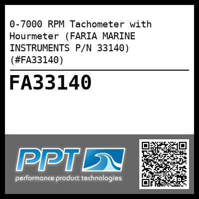 0-7000 RPM Tachometer with Hourmeter (FARIA MARINE INSTRUMENTS P/N 33140) (#FA33140)