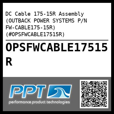DC Cable 175-15R Assembly (OUTBACK POWER SYSTEMS P/N FW-CABLE175-15R) (#OPSFWCABLE17515R)