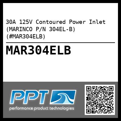 30A 125V Contoured Power Inlet (MARINCO P/N 304EL-B) (#MAR304ELB)