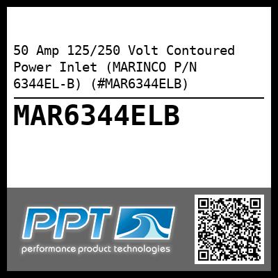 50 Amp 125/250 Volt Contoured Power Inlet (MARINCO P/N 6344EL-B) (#MAR6344ELB)