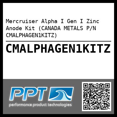 Mercruiser Alpha I Gen I Zinc Anode Kit (CANADA METALS P/N CMALPHAGEN1KITZ)