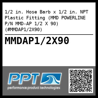 1/2 in. Hose Barb x 1/2 in. NPT Plastic Fitting (MMD POWERLINE P/N MMD-AP 1/2 X 90) (#MMDAP1/2X90)