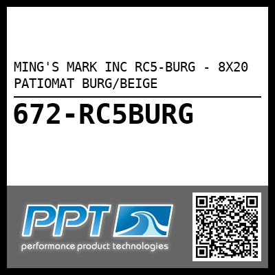 MING'S MARK INC RC5-BURG - 8X20 PATIOMAT BURG/BEIGE