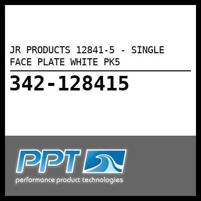 JR PRODUCTS SINGLE FACE PLATE WHITE PK5 (12841-5) JR PRODUCTS SINGLE FACE PLATE WHITE PK5 (12841-5)