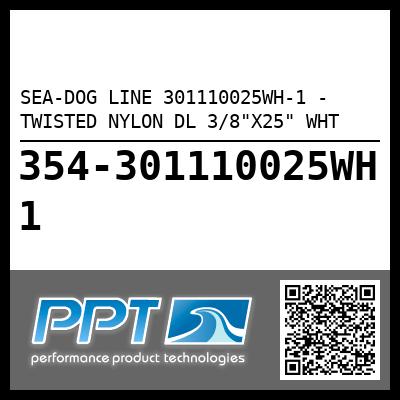 SEA-DOG LINE 301110025WH-1 - TWISTED NYLON DL 3/8"X25" WHT