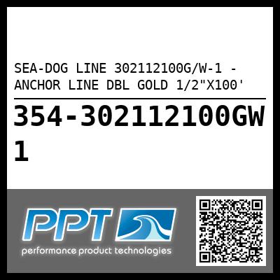 SEA-DOG LINE 302112100G/W-1 - ANCHOR LINE DBL GOLD 1/2"X100'