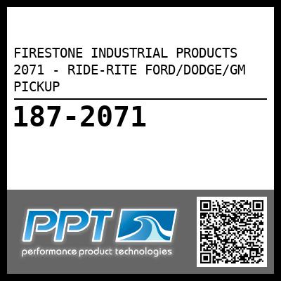 FIRESTONE INDUSTRIAL PRODUCTS 2071 - RIDE-RITE FORD/DODGE/GM PICKUP