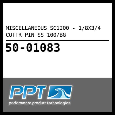 MISCELLANEOUS 1/8X3/4 COTTR PIN SS 100/BG (SC1200) MISCELLANEOUS 1/8X3/4 COTTR PIN SS 100/BG (SC1200)
