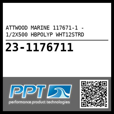 ATTWOOD MARINE 117671-1 - 1/2X500 HBPOLYP WHT12STRD