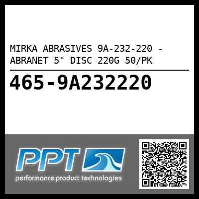 MIRKA ABRASIVES 9A-232-220 - ABRANET 5" DISC 220G 50/PK