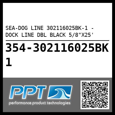 SEA-DOG LINE 302116025BK-1 - DOCK LINE DBL BLACK 5/8"X25'