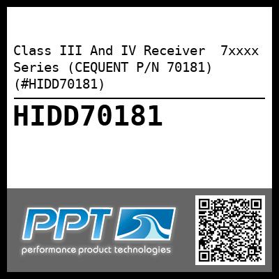 Class III And IV Receiver  7xxxx Series (CEQUENT P/N 70181) (#HIDD70181)
