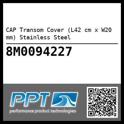 CAP Transom Cover (L42 cm x W20 mm) Stainless Steel