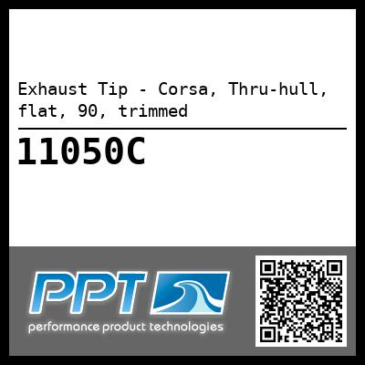 Exhaust Tip - Corsa, Thru-hull, flat, 90, trimmed