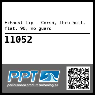 Exhaust Tip - Corsa, Thru-hull, flat, 90, no guard