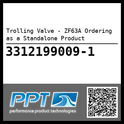 Trolling Valve - ZF63A Ordering as a Standalone Product