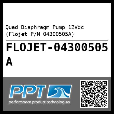 Quad Diaphragm Pump 12Vdc (Flojet P/N 04300505A)