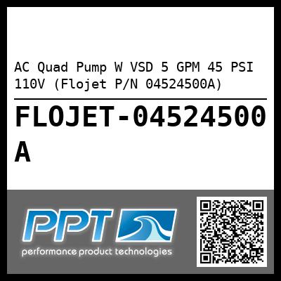 AC Quad Pump W VSD 5 GPM 45 PSI 110V (Flojet P/N 04524500A)