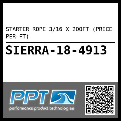 STARTER ROPE 3/16 X 200FT (PRICE PER FT)