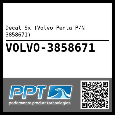Decal Sx (Volvo Penta P/N 3858671)
