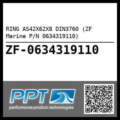 RING AS42X62X8 DIN3760 (ZF Marine P/N 0634319110)