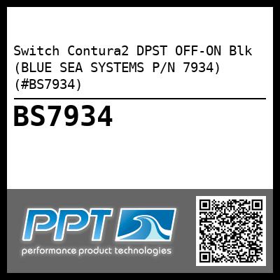 Switch Contura2 DPST OFF-ON Blk (BLUE SEA SYSTEMS P/N 7934) (#BS7934)