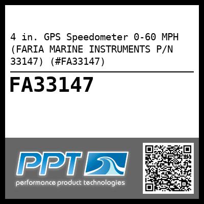 4 in. GPS Speedometer 0-60 MPH (FARIA MARINE INSTRUMENTS P/N 33147) (#FA33147)