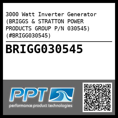 3000 Watt Inverter Generator (BRIGGS & STRATTON POWER PRODUCTS GROUP P/N 030545) (#BRIGG030545)