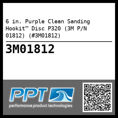 6 in. Purple Clean Sanding Hookit™ Disc P320 (3M P/N 01812) (#3M01812)