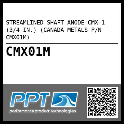 STREAMLINED SHAFT ANODE CMX-1 (3/4 IN.) (CANADA METALS P/N CMX01M)