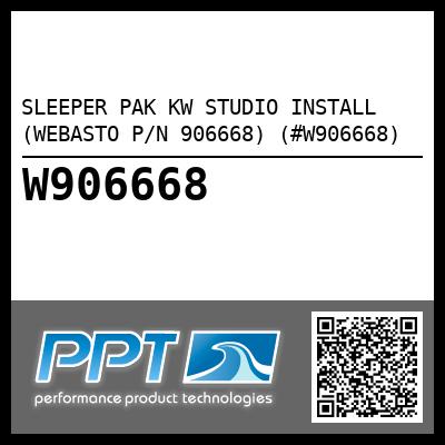 SLEEPER PAK KW STUDIO INSTALL (WEBASTO P/N 906668) (#W906668)