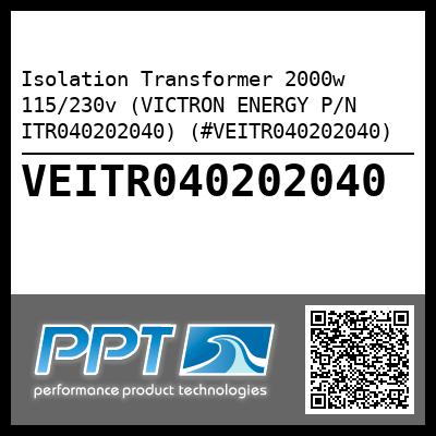 Isolation Transformer 2000w 115/230v (VICTRON ENERGY P/N ITR040202040) (#VEITR040202040)