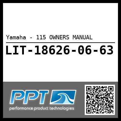 Yamaha - 115 OWNERS MANUAL