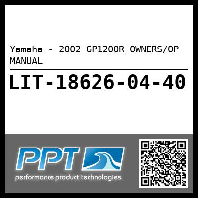 Yamaha - 2002 GP1200R OWNERS/OP MANUAL