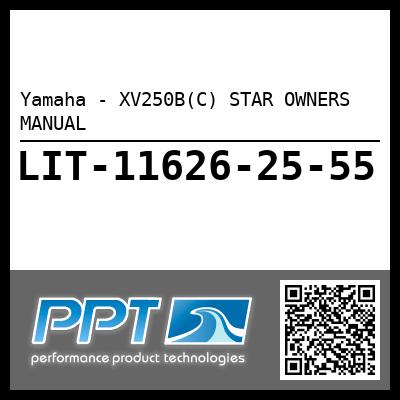 Yamaha - XV250B(C) STAR OWNERS MANUAL
