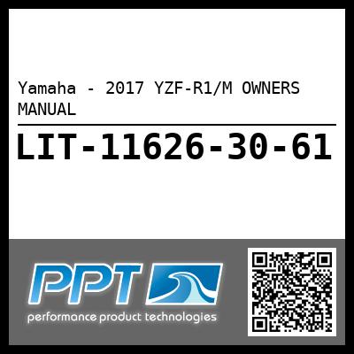 Yamaha - 2017 YZF-R1/M OWNERS MANUAL