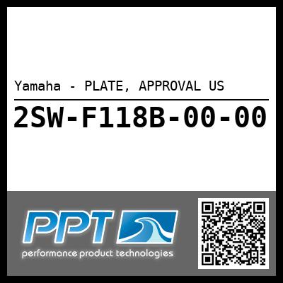 Yamaha - PLATE, APPROVAL US