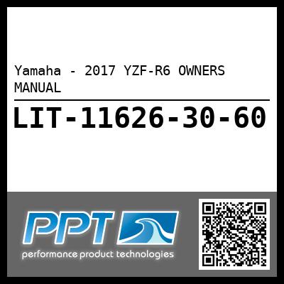 Yamaha - 2017 YZF-R6 OWNERS MANUAL