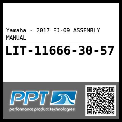 Yamaha - 2017 FJ-09 ASSEMBLY MANUAL