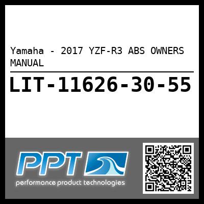 Yamaha - 2017 YZF-R3 ABS OWNERS MANUAL