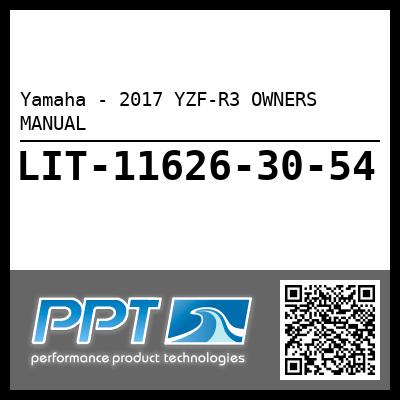 Yamaha - 2017 YZF-R3 OWNERS MANUAL