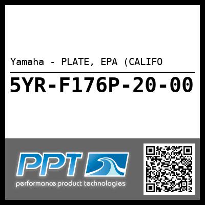 Yamaha - PLATE, EPA (CALIFO
