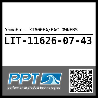 Yamaha - XT600EA/EAC OWNERS