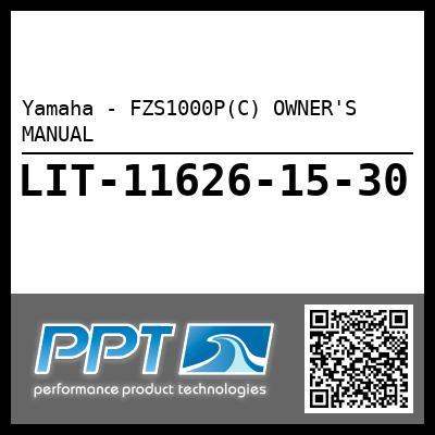 Yamaha - FZS1000P(C) OWNER'S MANUAL
